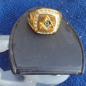 18K GWT Freemason's Ring